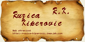 Ružica Kiperović vizit kartica